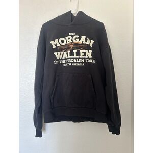 Morgan Wallen 2025 I'm The Problem Tour Hoodie Black Concert Merch Large Country